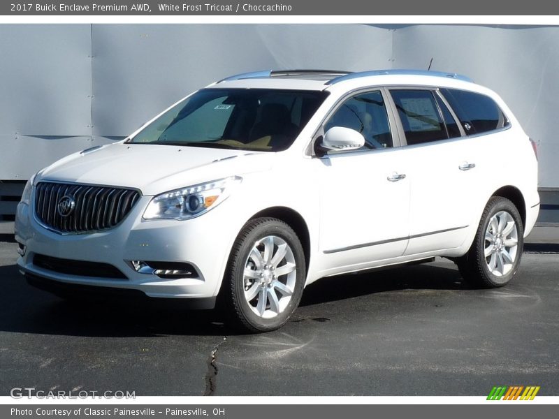 White Frost Tricoat / Choccachino 2017 Buick Enclave Premium AWD