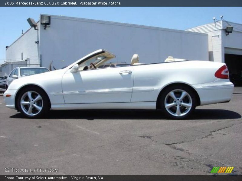 Alabaster White / Stone 2005 Mercedes-Benz CLK 320 Cabriolet