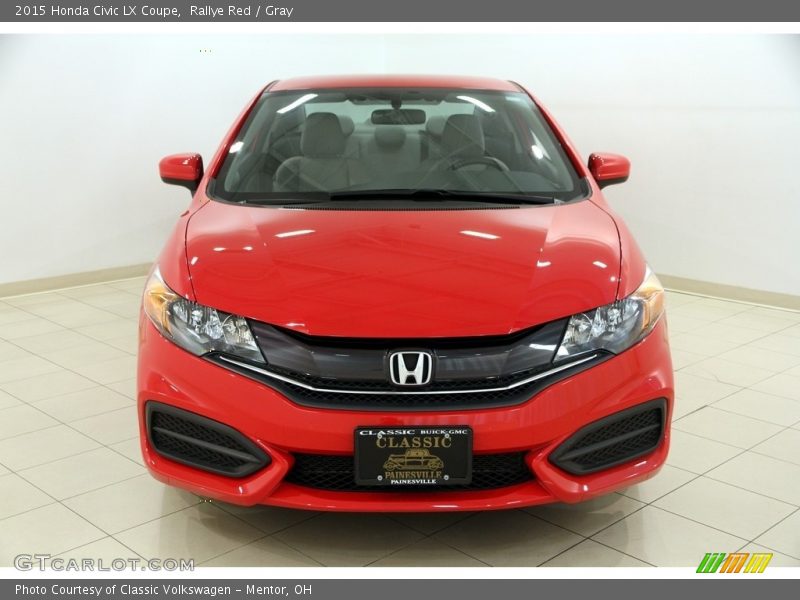 Rallye Red / Gray 2015 Honda Civic LX Coupe
