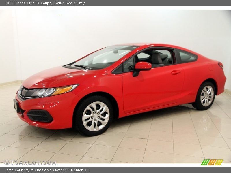 Rallye Red / Gray 2015 Honda Civic LX Coupe