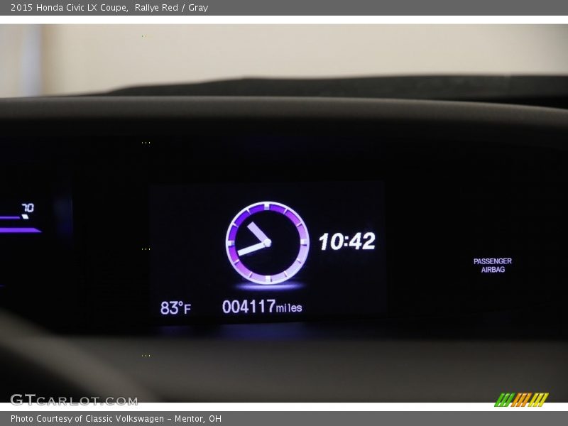 Rallye Red / Gray 2015 Honda Civic LX Coupe