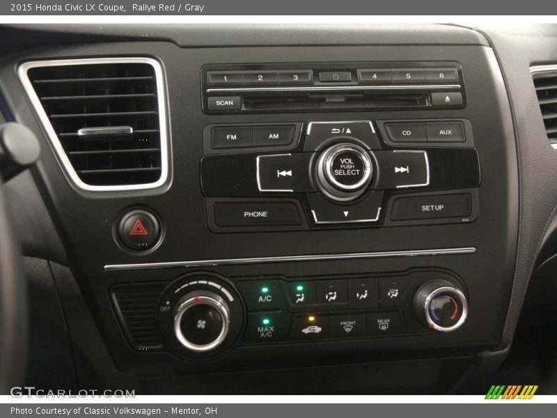 Rallye Red / Gray 2015 Honda Civic LX Coupe