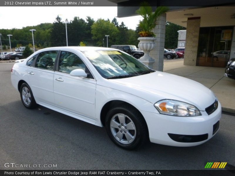 Summit White / Neutral 2012 Chevrolet Impala LTZ