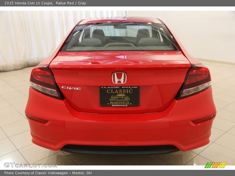 Rallye Red / Gray 2015 Honda Civic LX Coupe