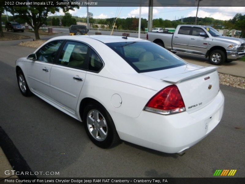 Summit White / Neutral 2012 Chevrolet Impala LTZ