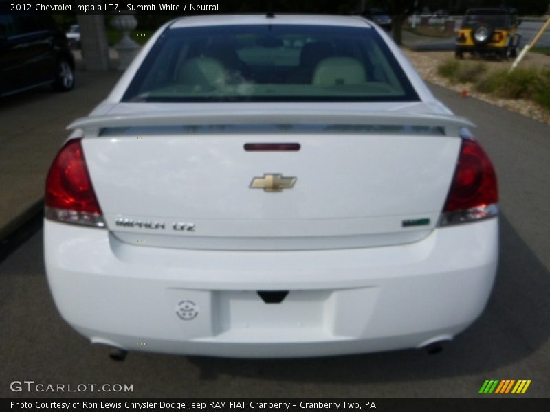 Summit White / Neutral 2012 Chevrolet Impala LTZ