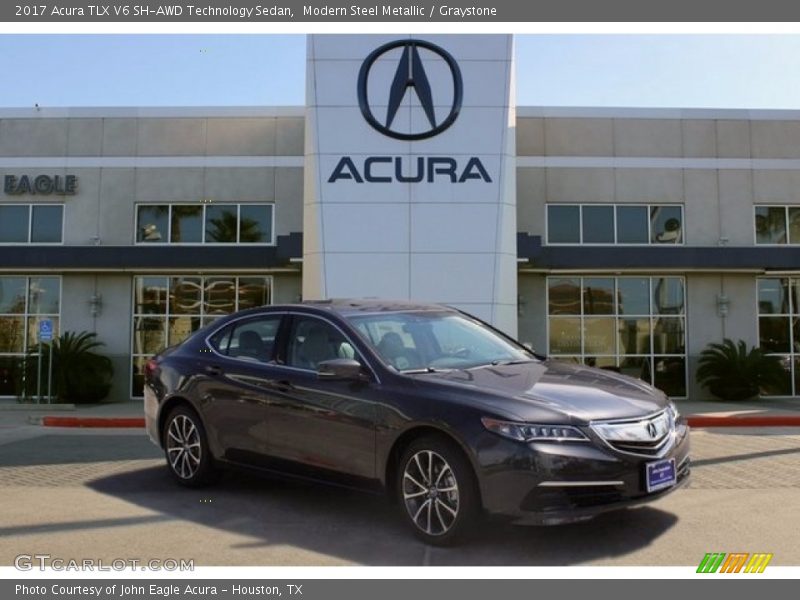 Modern Steel Metallic / Graystone 2017 Acura TLX V6 SH-AWD Technology Sedan