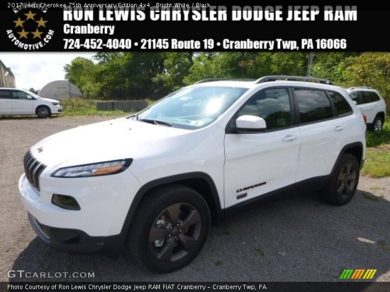 Bright White / Black 2017 Jeep Cherokee 75th Anniversary Edition 4x4