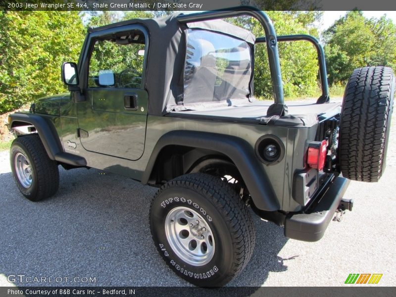 Shale Green Metallic / Dark Slate Gray 2003 Jeep Wrangler SE 4x4
