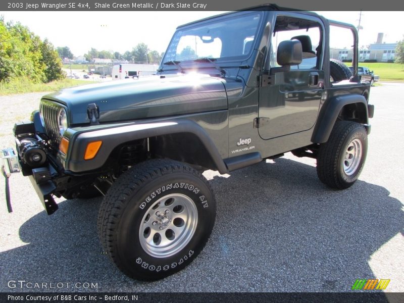 Shale Green Metallic / Dark Slate Gray 2003 Jeep Wrangler SE 4x4