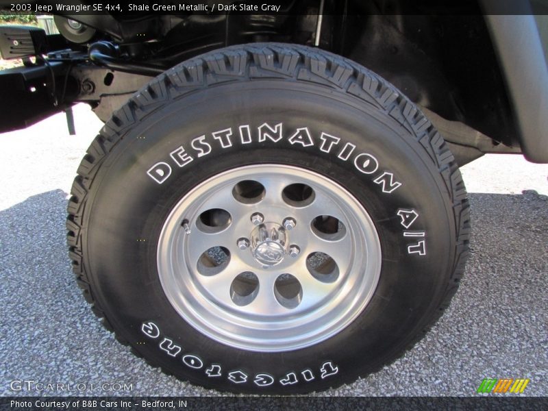 Shale Green Metallic / Dark Slate Gray 2003 Jeep Wrangler SE 4x4