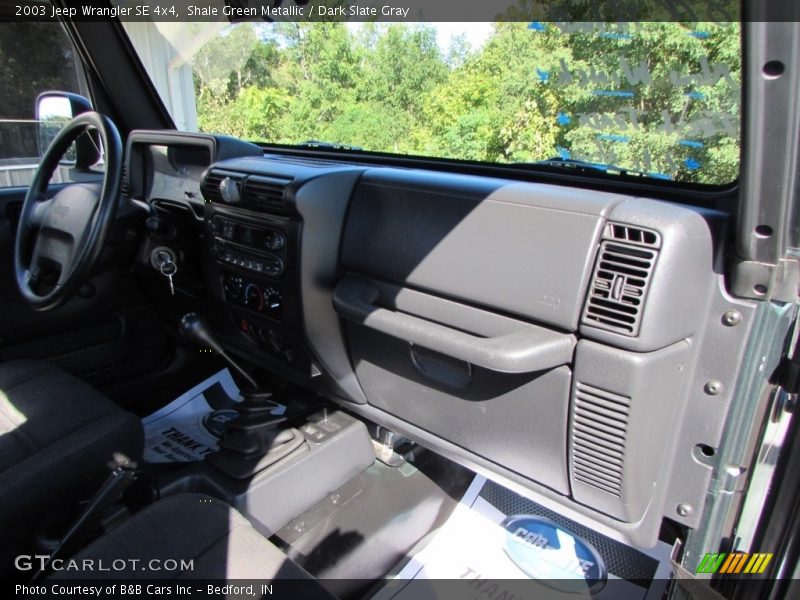 Shale Green Metallic / Dark Slate Gray 2003 Jeep Wrangler SE 4x4
