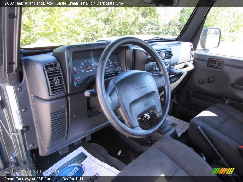 Shale Green Metallic / Dark Slate Gray 2003 Jeep Wrangler SE 4x4