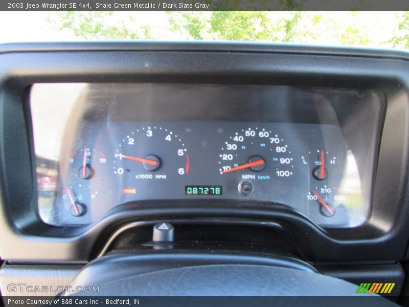 Shale Green Metallic / Dark Slate Gray 2003 Jeep Wrangler SE 4x4