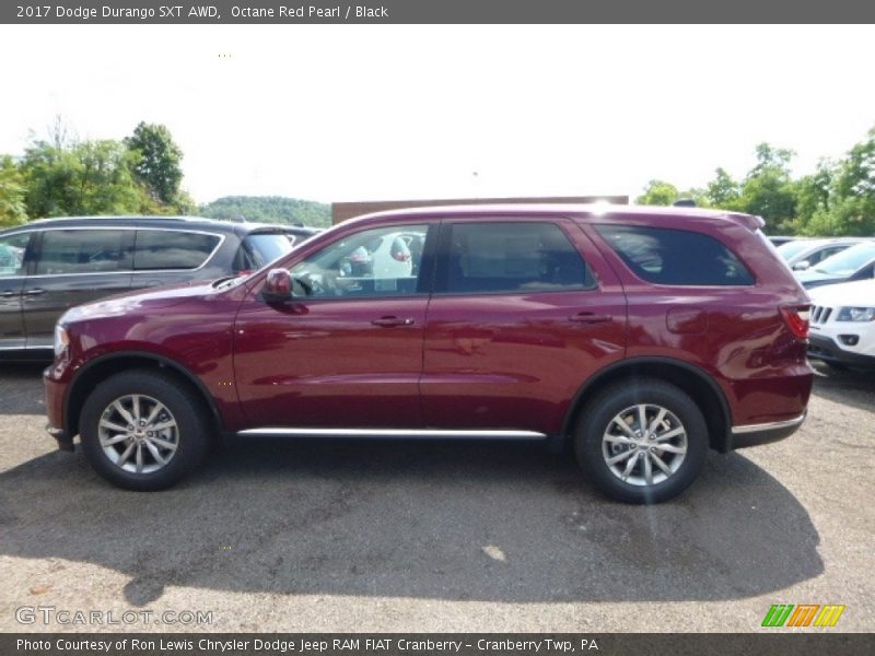 Octane Red Pearl / Black 2017 Dodge Durango SXT AWD