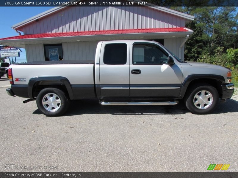 Silver Birch Metallic / Dark Pewter 2005 GMC Sierra 1500 SLT Extended Cab 4x4