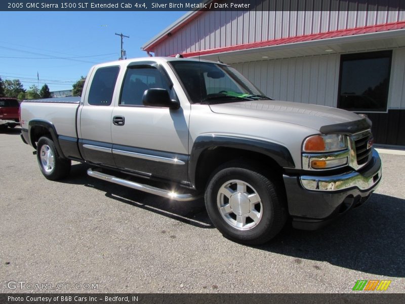 Silver Birch Metallic / Dark Pewter 2005 GMC Sierra 1500 SLT Extended Cab 4x4