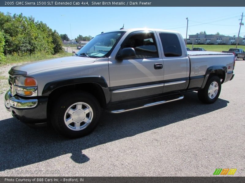 Silver Birch Metallic / Dark Pewter 2005 GMC Sierra 1500 SLT Extended Cab 4x4