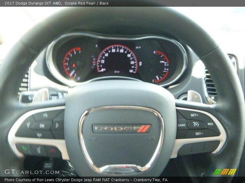 Octane Red Pearl / Black 2017 Dodge Durango SXT AWD