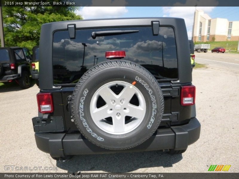 Black / Black 2016 Jeep Wrangler Sport