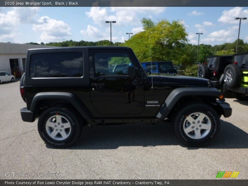 Black / Black 2016 Jeep Wrangler Sport