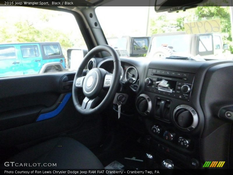 Black / Black 2016 Jeep Wrangler Sport
