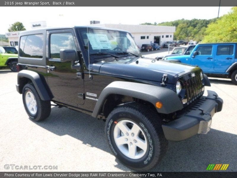 Black / Black 2016 Jeep Wrangler Sport