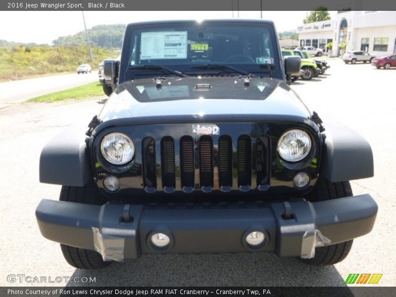 Black / Black 2016 Jeep Wrangler Sport