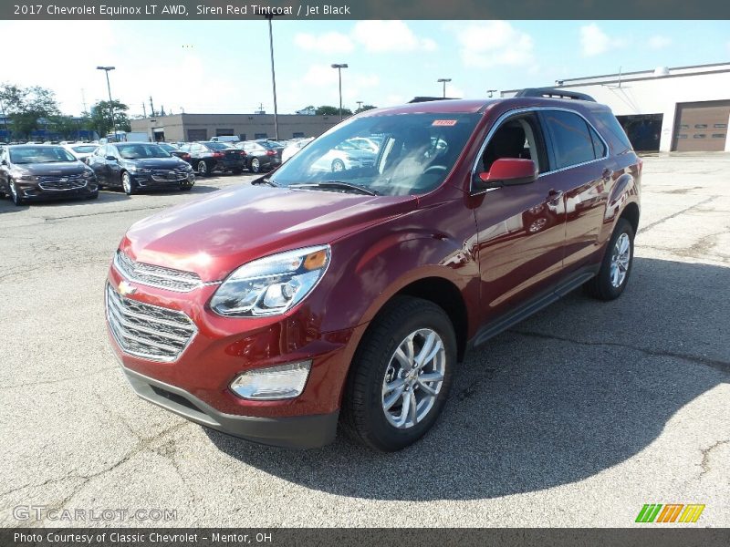 Siren Red Tintcoat / Jet Black 2017 Chevrolet Equinox LT AWD