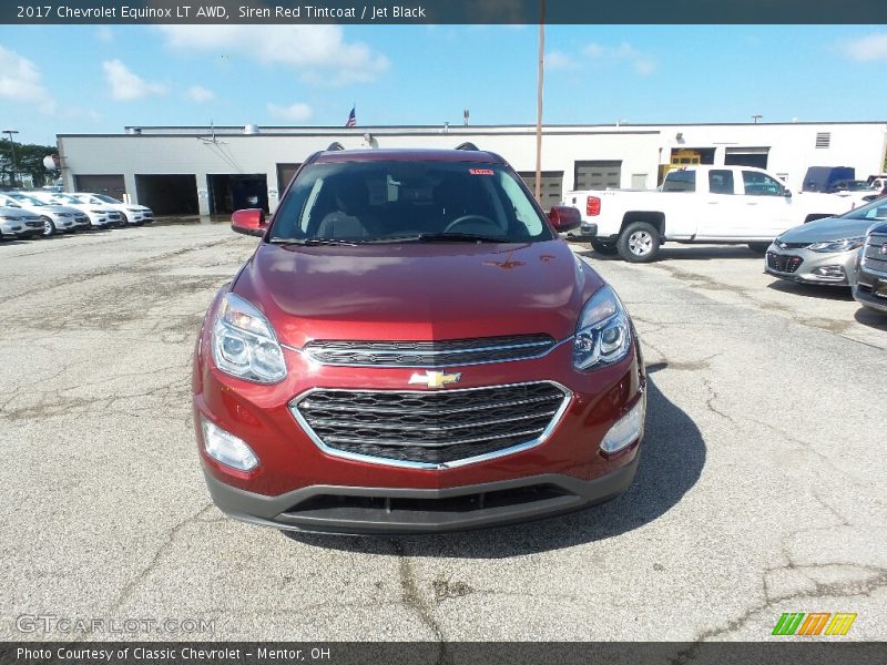 Siren Red Tintcoat / Jet Black 2017 Chevrolet Equinox LT AWD