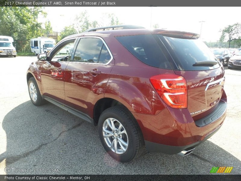 Siren Red Tintcoat / Jet Black 2017 Chevrolet Equinox LT AWD