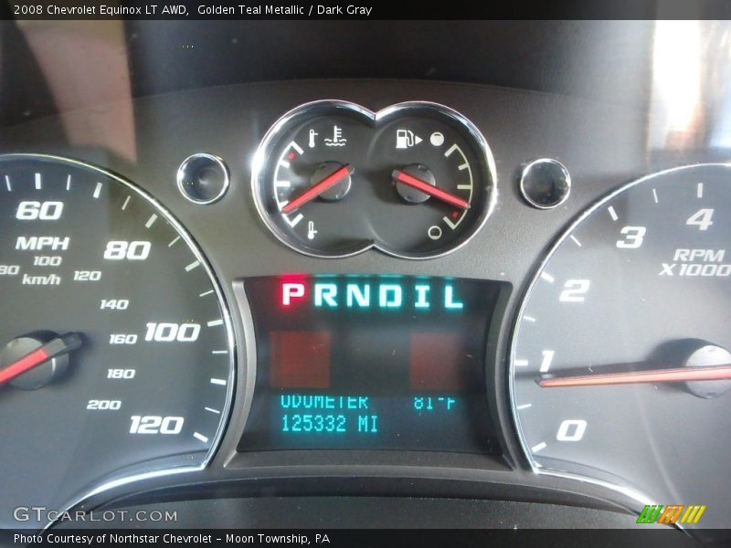 Golden Teal Metallic / Dark Gray 2008 Chevrolet Equinox LT AWD