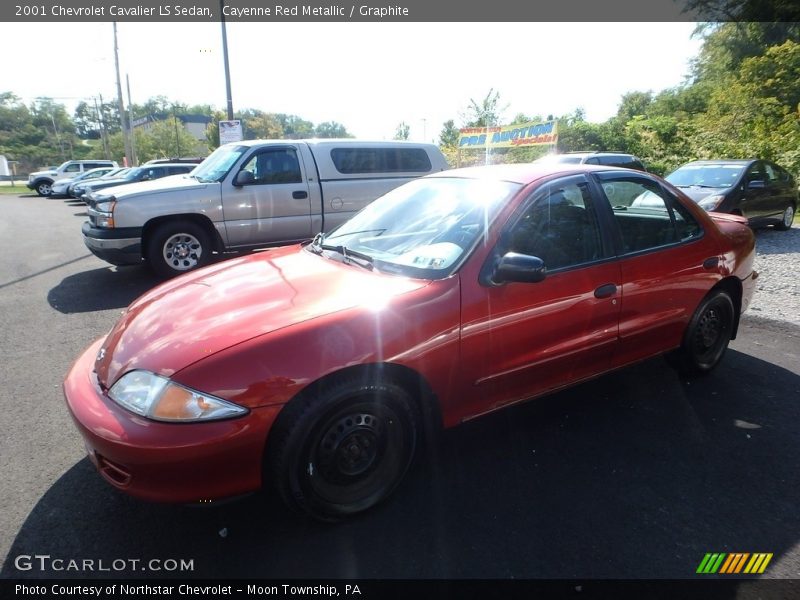 Cayenne Red Metallic / Graphite 2001 Chevrolet Cavalier LS Sedan