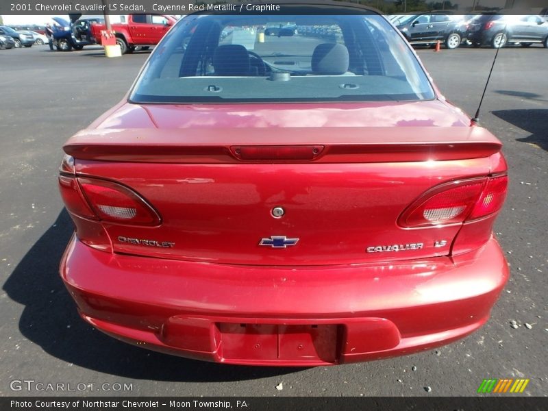 Cayenne Red Metallic / Graphite 2001 Chevrolet Cavalier LS Sedan