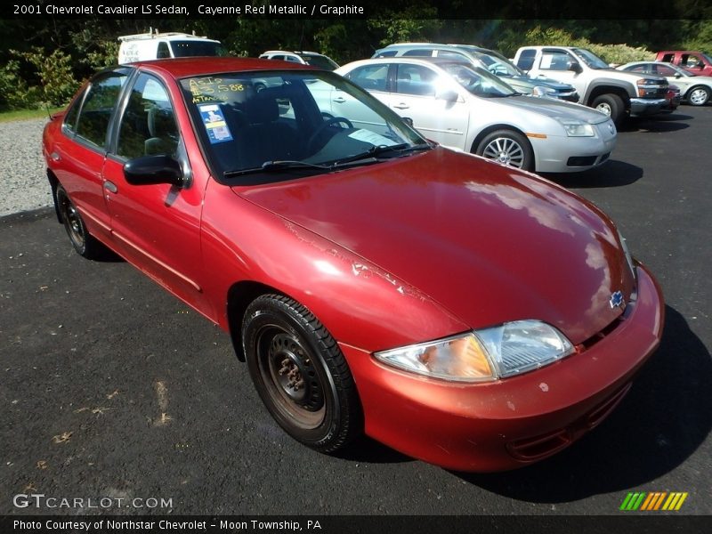 Cayenne Red Metallic / Graphite 2001 Chevrolet Cavalier LS Sedan