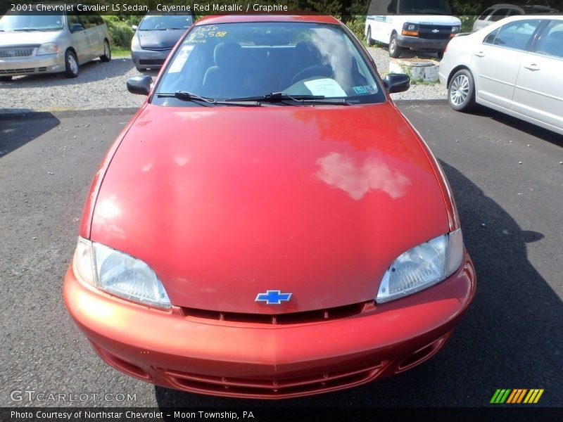 Cayenne Red Metallic / Graphite 2001 Chevrolet Cavalier LS Sedan