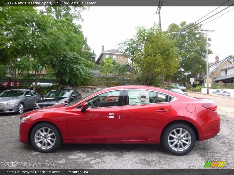 Soul Red Metallic / Black 2017 Mazda Mazda6 Sport