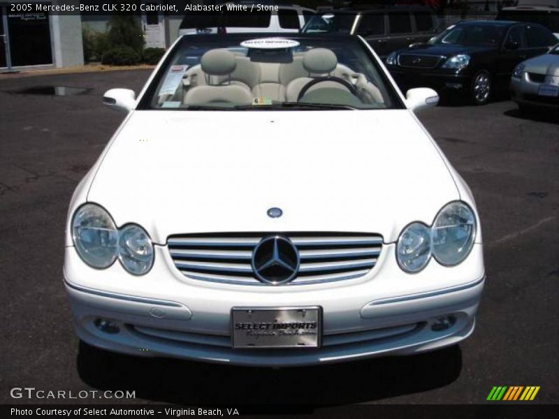 Alabaster White / Stone 2005 Mercedes-Benz CLK 320 Cabriolet