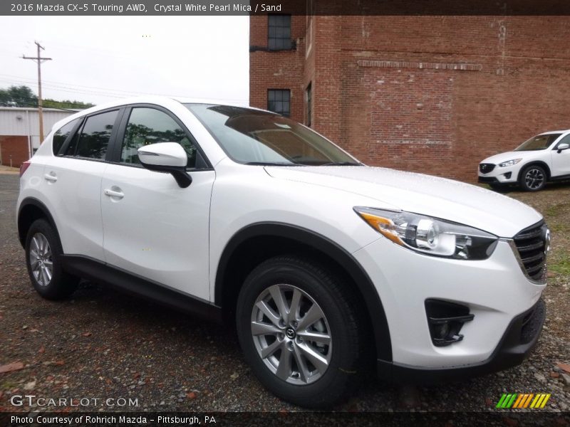 Crystal White Pearl Mica / Sand 2016 Mazda CX-5 Touring AWD