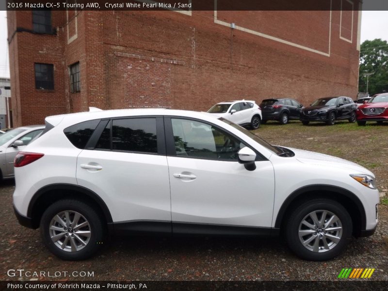 Crystal White Pearl Mica / Sand 2016 Mazda CX-5 Touring AWD