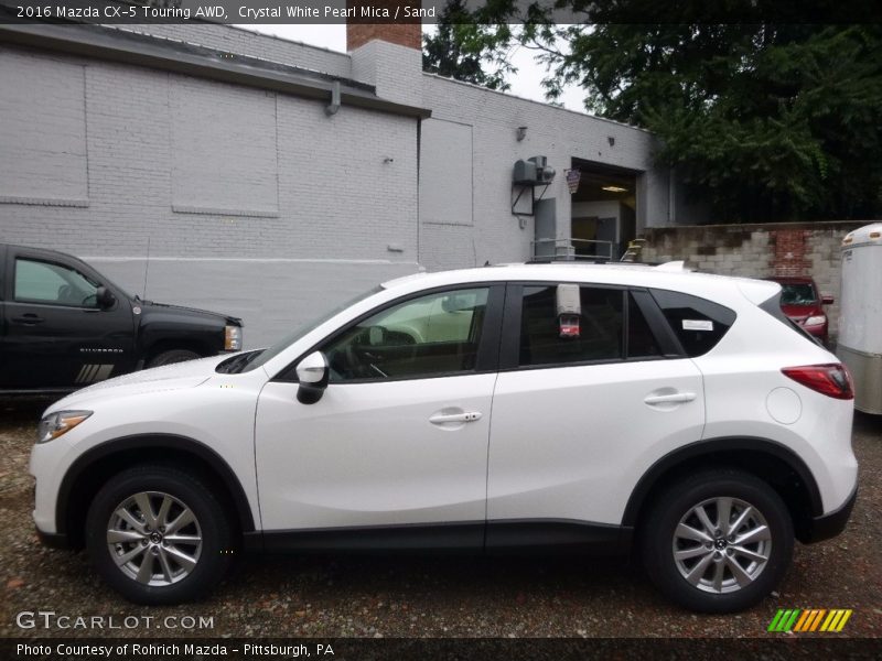 Crystal White Pearl Mica / Sand 2016 Mazda CX-5 Touring AWD