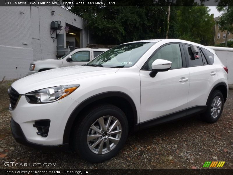 Crystal White Pearl Mica / Sand 2016 Mazda CX-5 Touring AWD