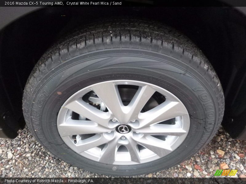 Crystal White Pearl Mica / Sand 2016 Mazda CX-5 Touring AWD