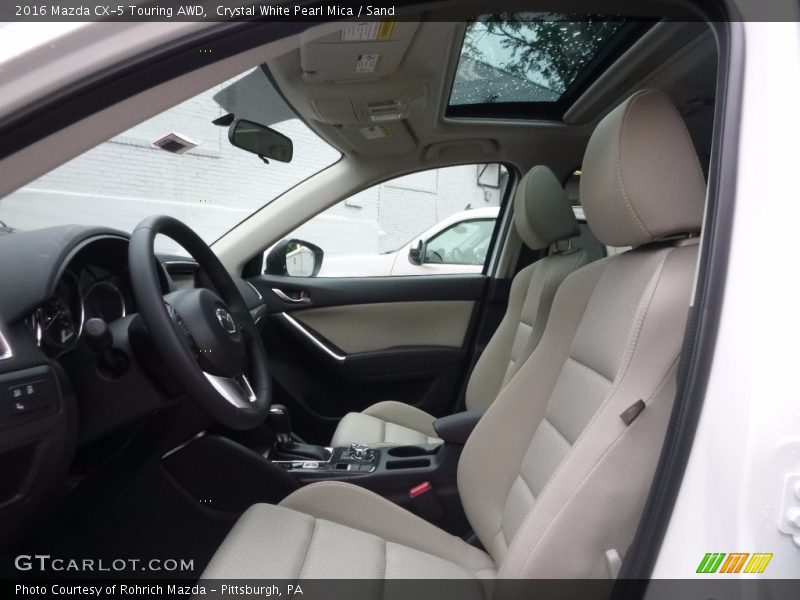 Crystal White Pearl Mica / Sand 2016 Mazda CX-5 Touring AWD
