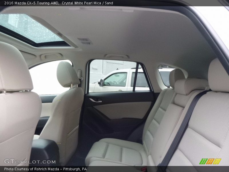Crystal White Pearl Mica / Sand 2016 Mazda CX-5 Touring AWD
