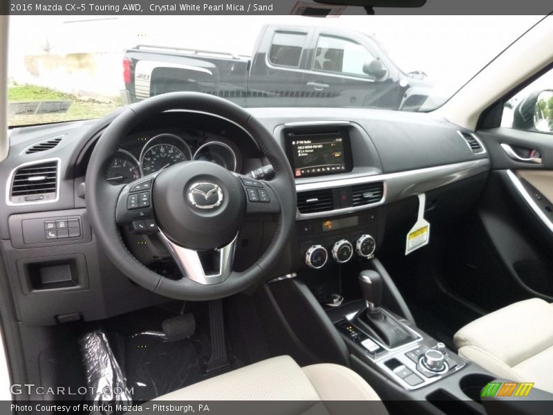 Crystal White Pearl Mica / Sand 2016 Mazda CX-5 Touring AWD
