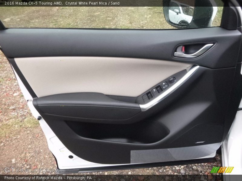 Crystal White Pearl Mica / Sand 2016 Mazda CX-5 Touring AWD