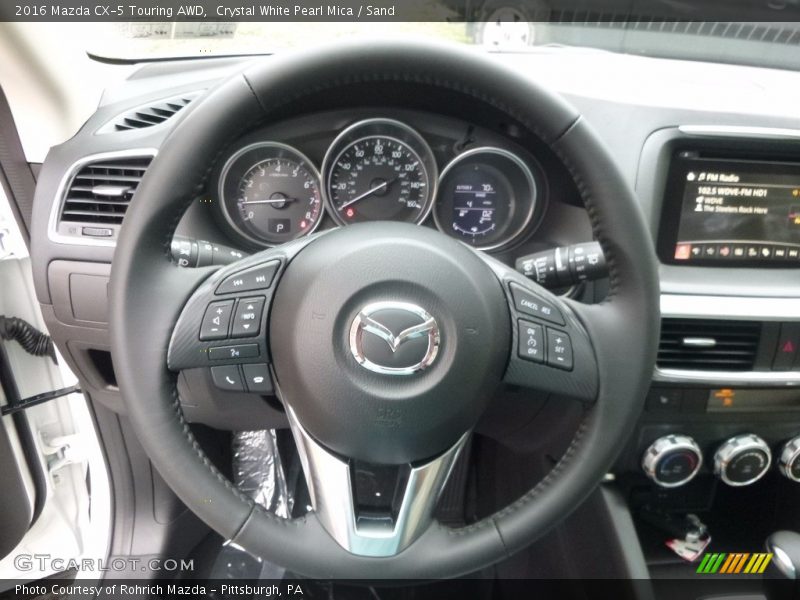 Crystal White Pearl Mica / Sand 2016 Mazda CX-5 Touring AWD
