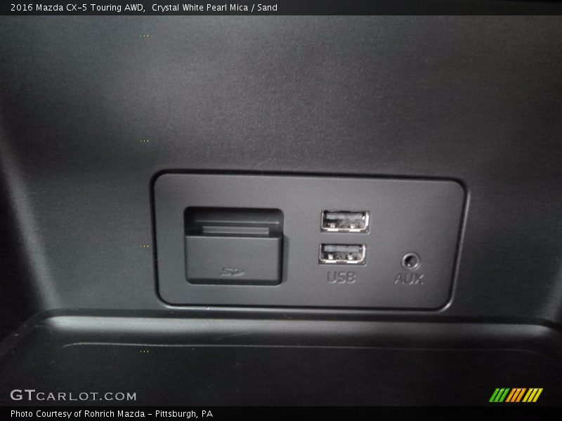 Crystal White Pearl Mica / Sand 2016 Mazda CX-5 Touring AWD
