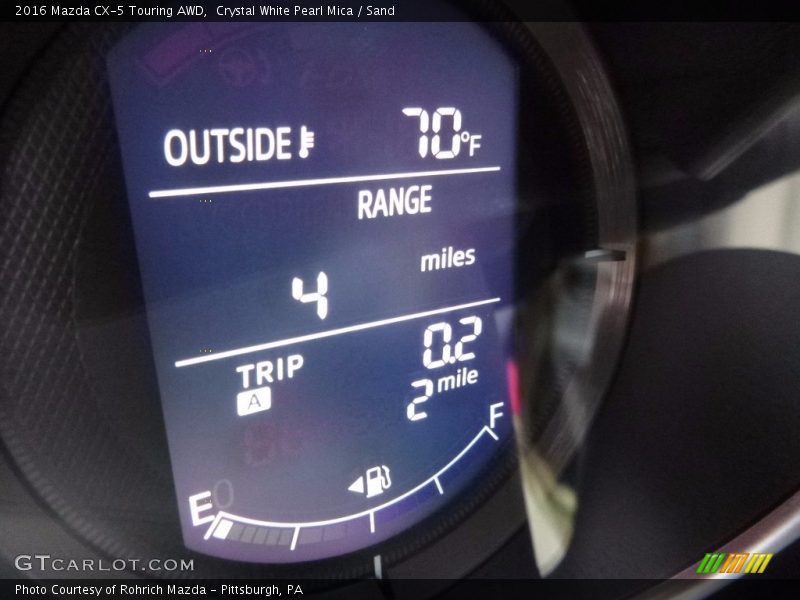 Crystal White Pearl Mica / Sand 2016 Mazda CX-5 Touring AWD